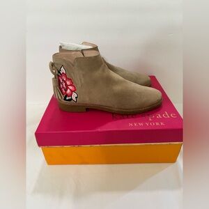 Kate Spade Women's Bellville Embroidered Suede Booties